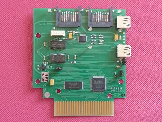 LPE-MMCUSB-V8 (SD/MMC+4MBytes RAM+2 USB ports) 150 �. USB port non operatives,
 Card only for developer. FTDI chip used for USB. See http://www.ftdichip.com/index.html